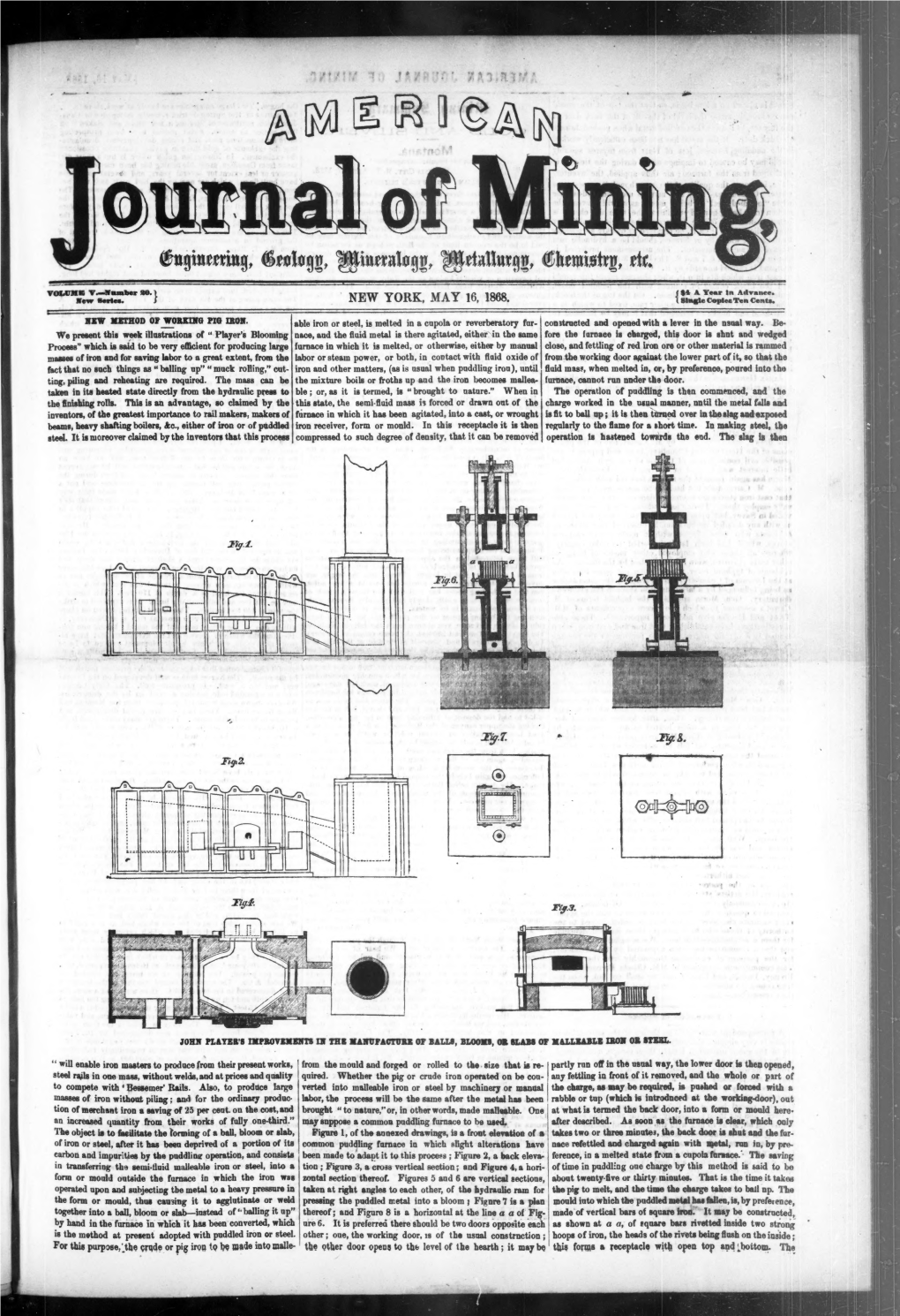 American Journal of Mining 1868-05-16: Vol 5 Iss 20