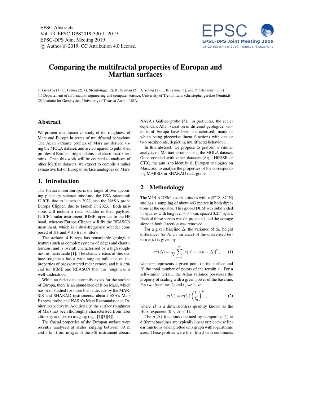 Comparing the Multifractal Properties of Europan and Martian Surfaces