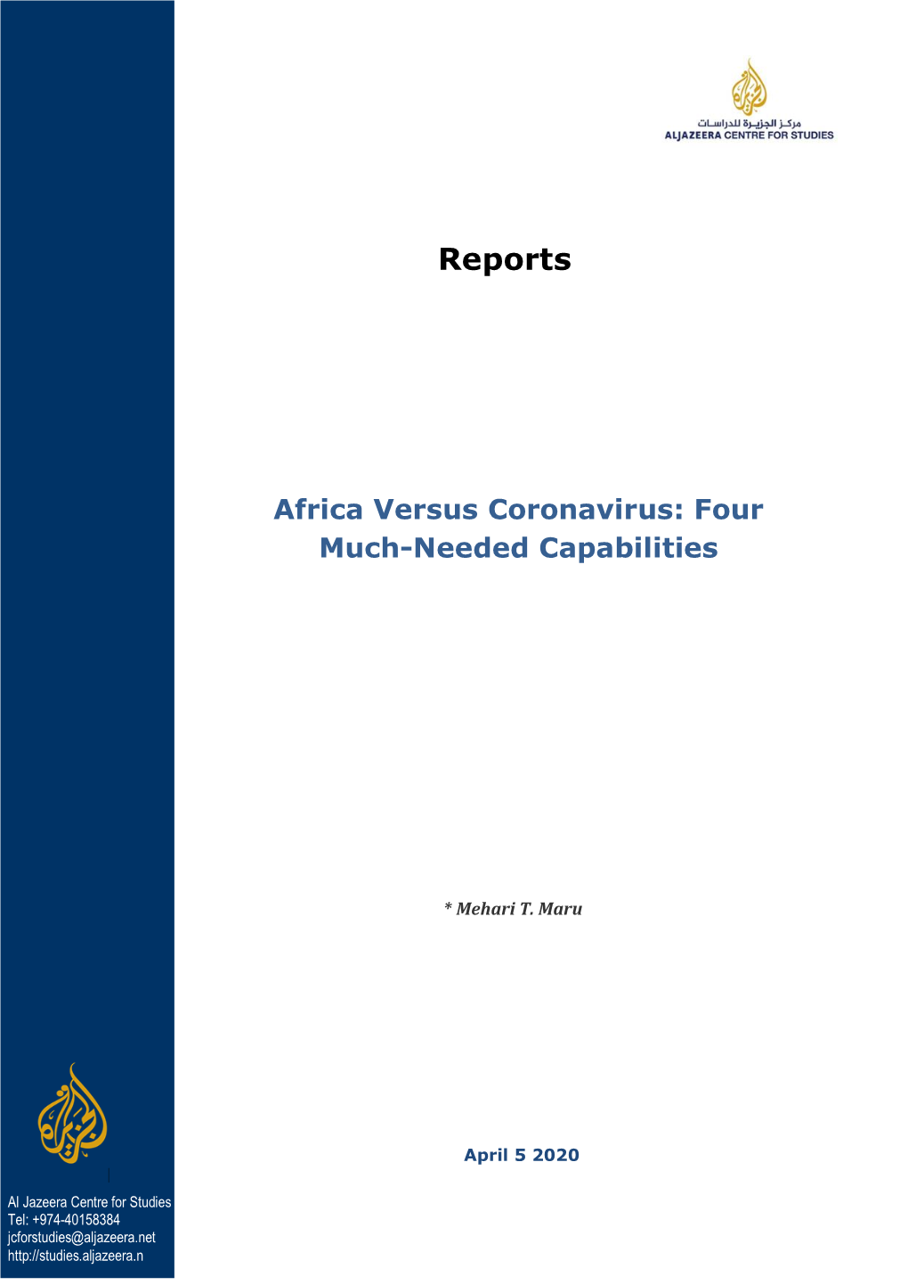 Africa Versus Coronavirus: Four Much-Needed Capabilities