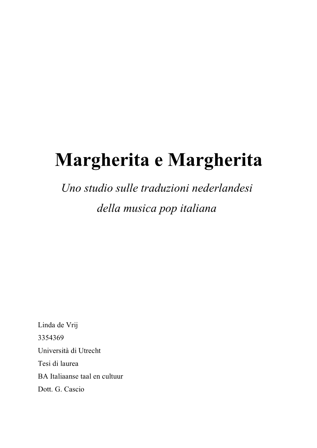 Margherita E Margherita