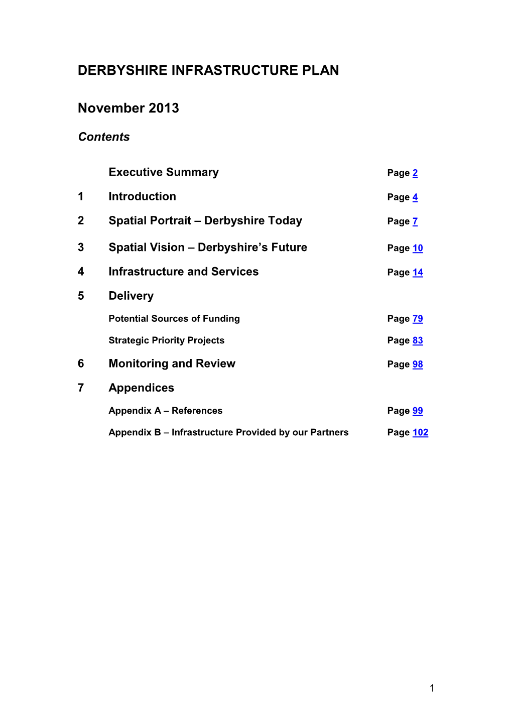 DCC Infrastructure Delivery Plan Refresh 2013