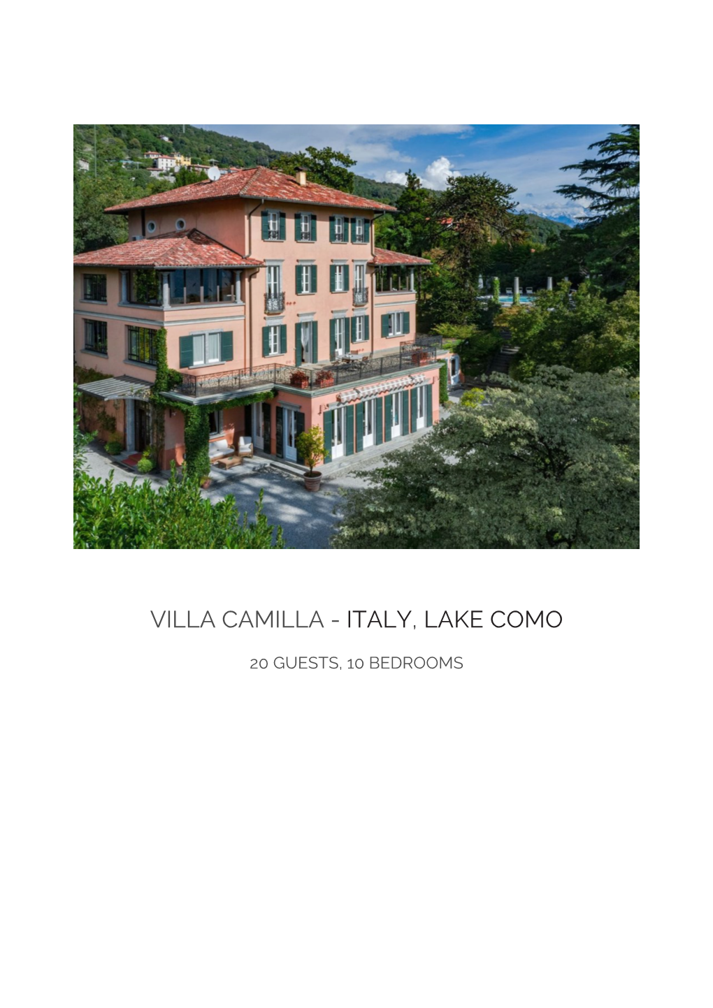 Villa Camilla - Italy, Lake Como