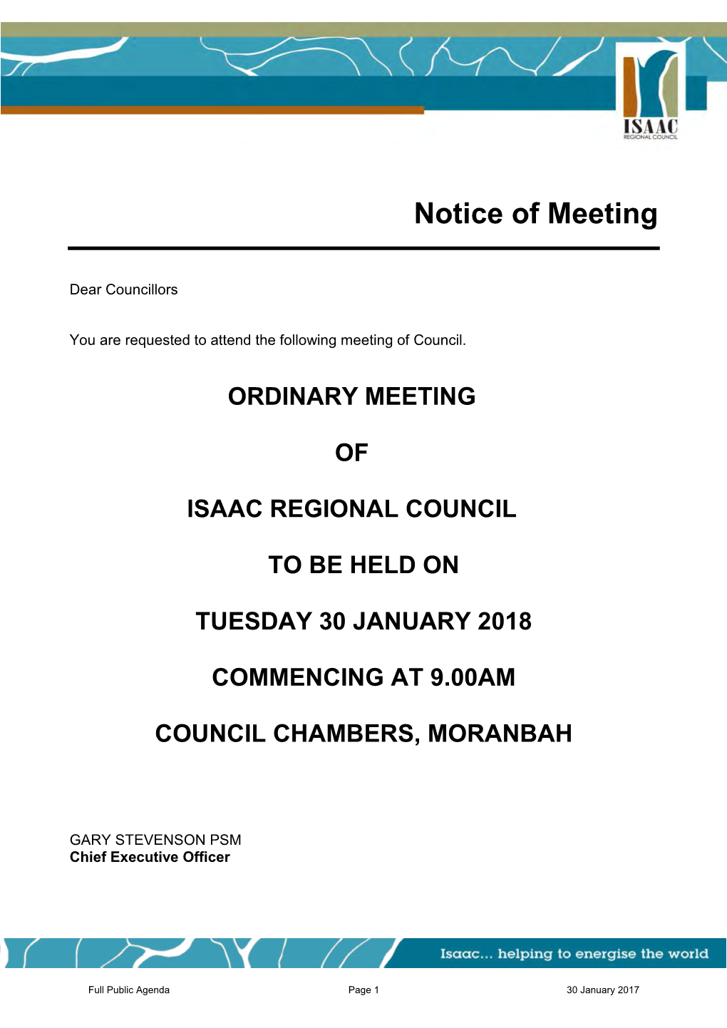 Notice of Meeting