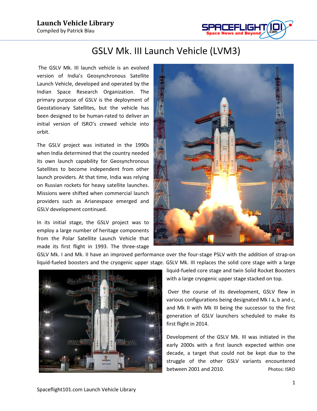 GSLV Mk. III Launch Vehicle (LVM3)