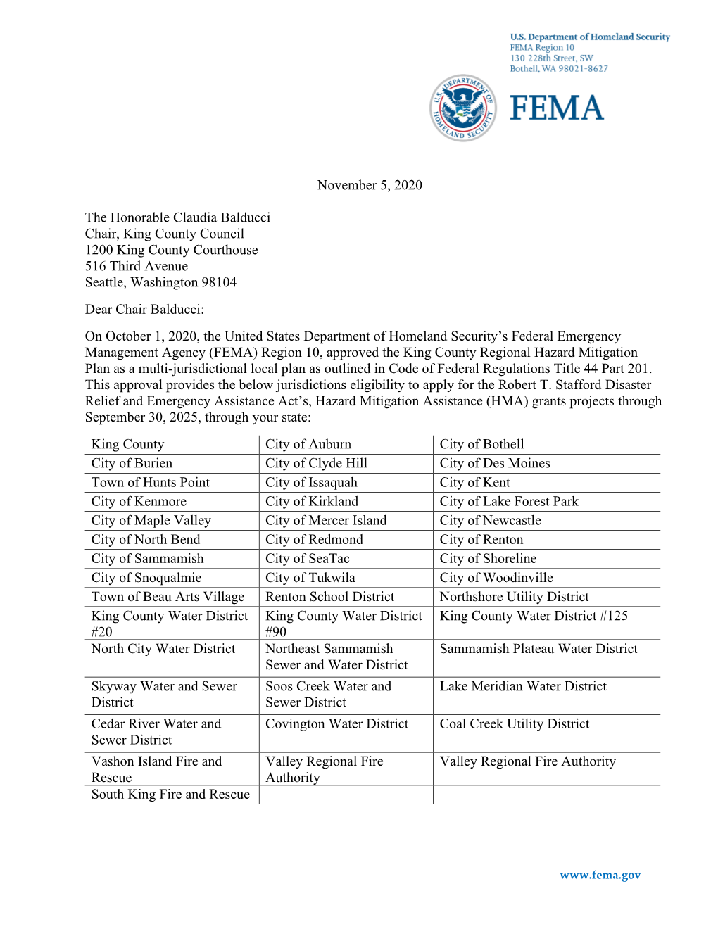 2020 King County Regional Hazard Mitigation Plan with Mercer Island Annex