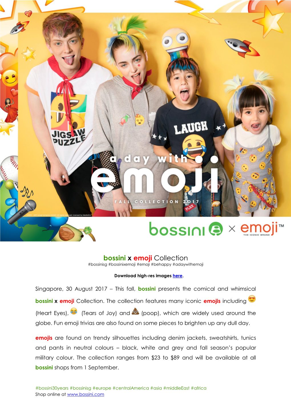 Bossini X Emoji Collection #Bossinisg #Bossinixemoji #Emoji #Behappy #Adaywithemoji