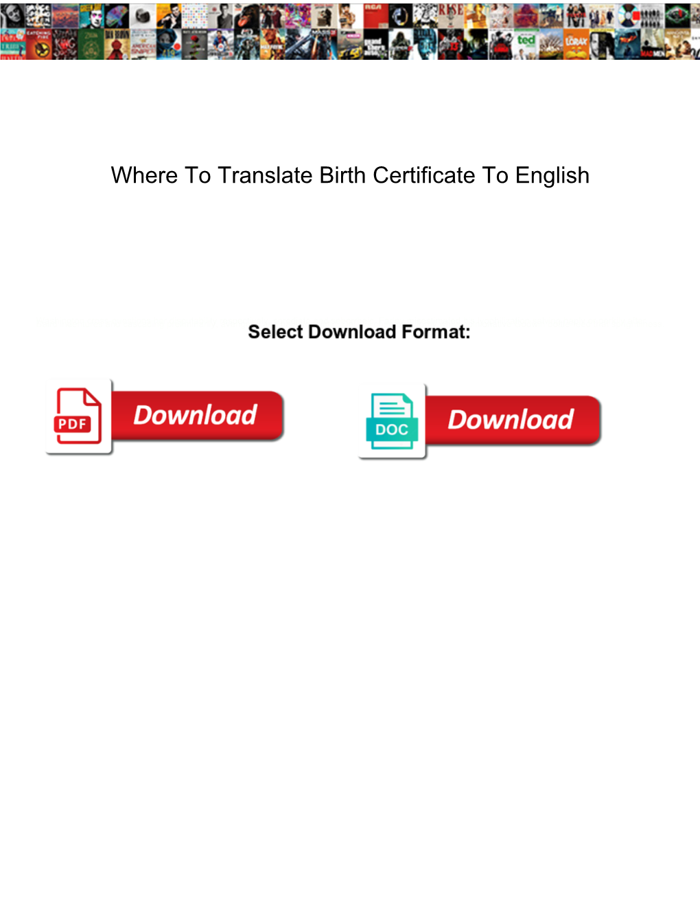 Where to Translate Birth Certificate to English