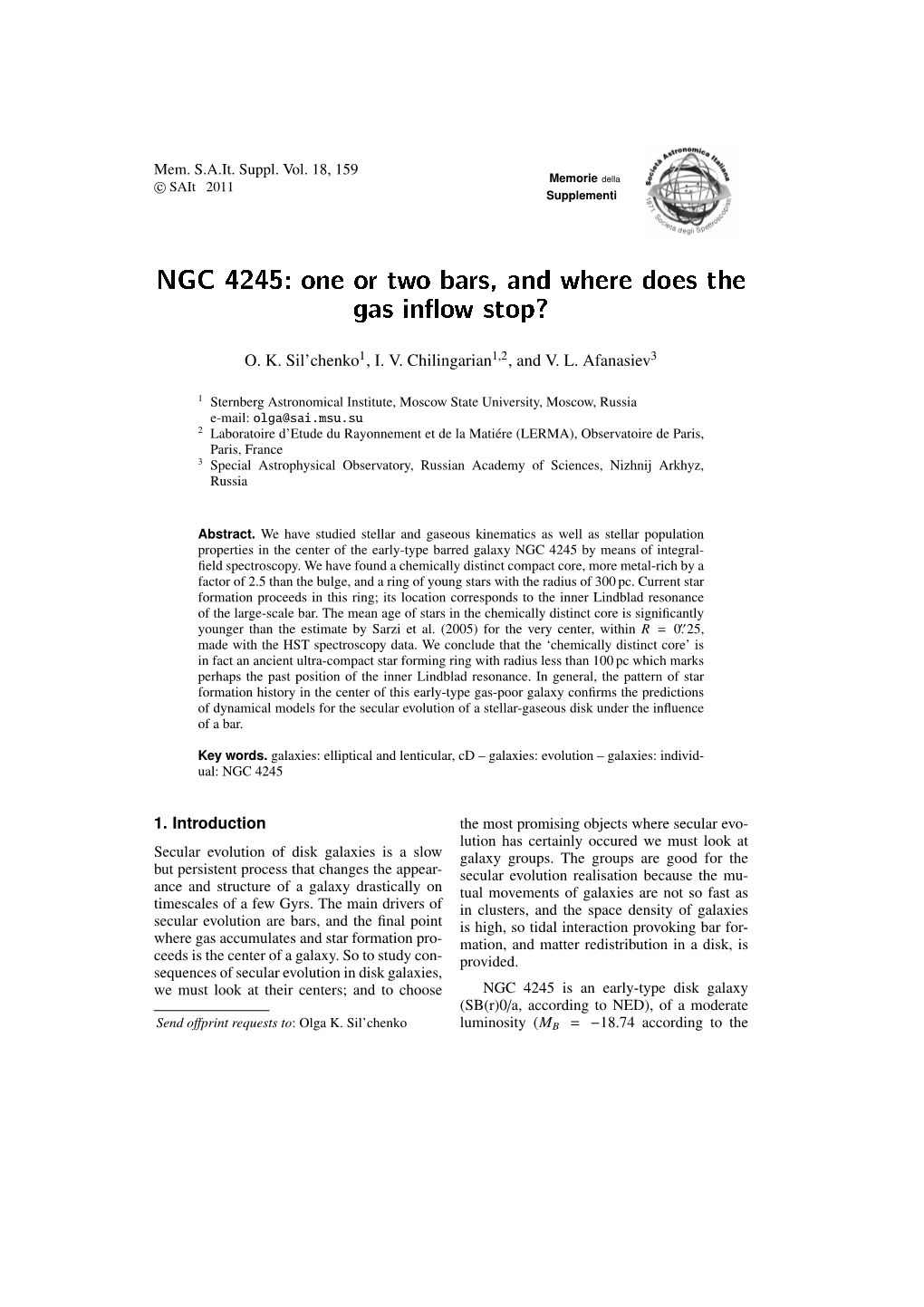 NGC 4245: One Or Two Bars, and Where Does the Gas in Ow Stop?