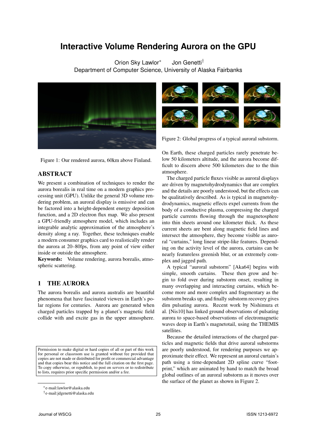 Interactive Volume Rendering Aurora on the GPU