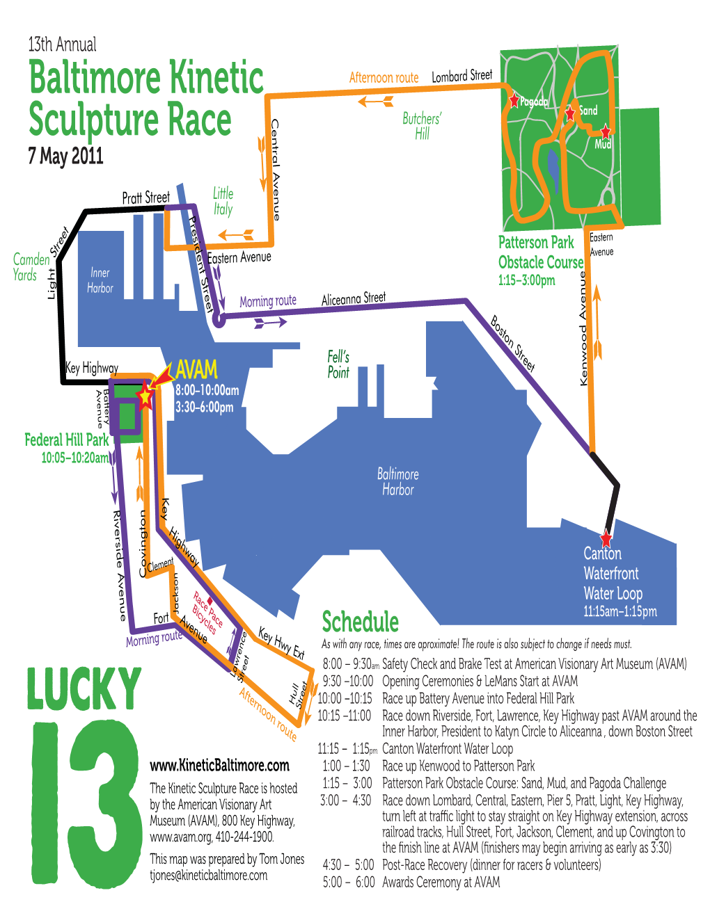 2011 Baltimore Kinetic Sculpture Race Spectator's Guide