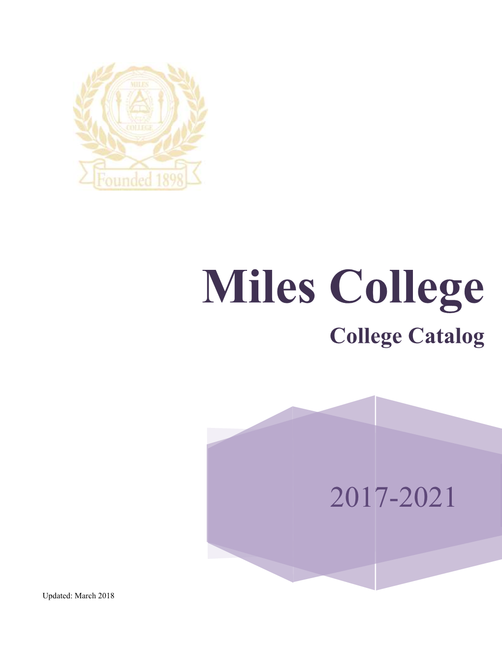Miles College College Catalog