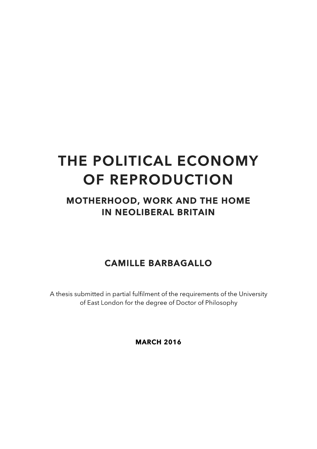 Camille Barbagallo Phd Thesis 2016.Pdf