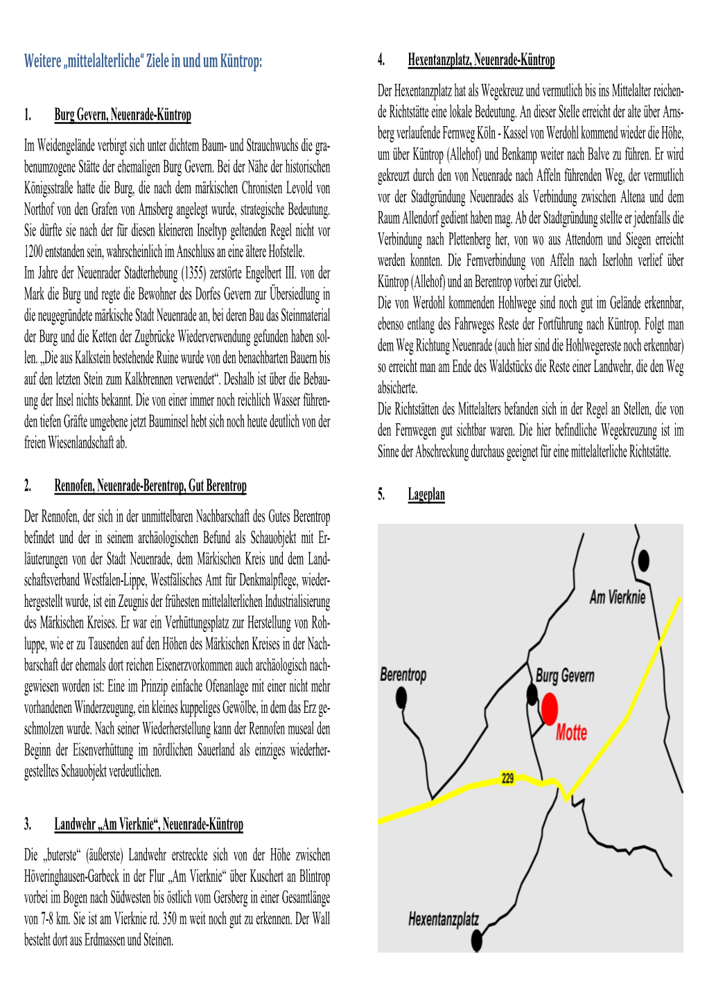 Weitere „Mittelalterliche“ Ziele in Und Um Küntrop: 4