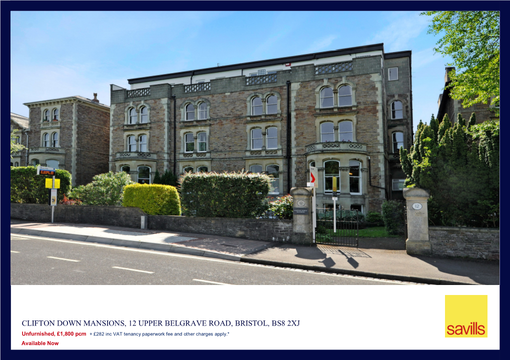 Clifton Down Mansions, 12 Upper Belgrave Road, Bristol, Bs8 2Xj