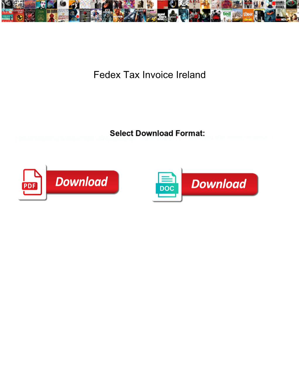 Fedex Tax Invoice Ireland