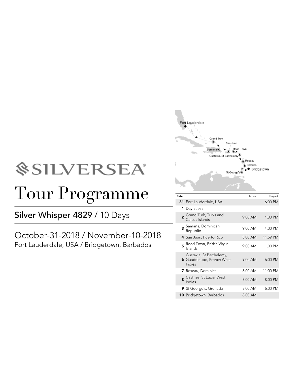 Tour Programme