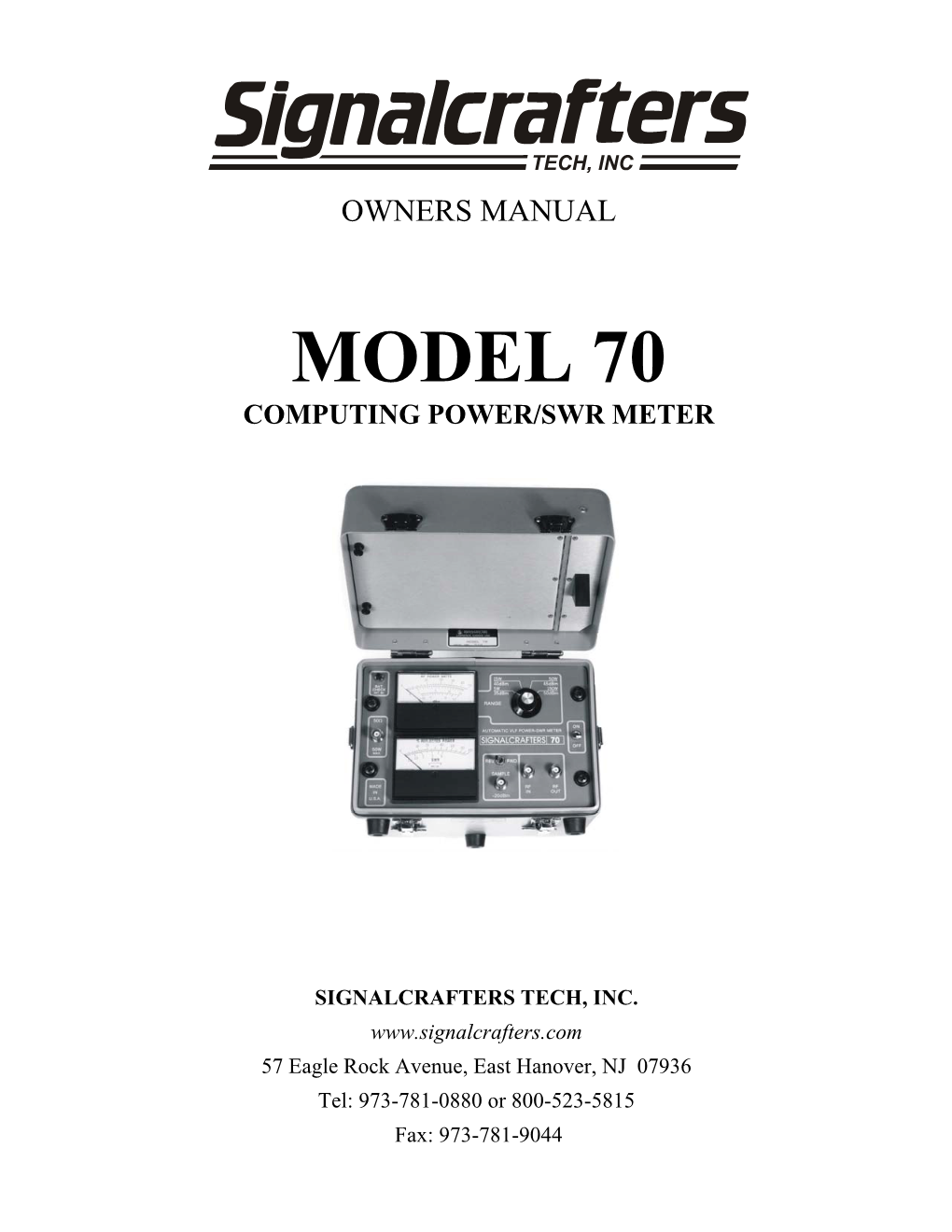 Model 70 Computing Power/Swr Meter