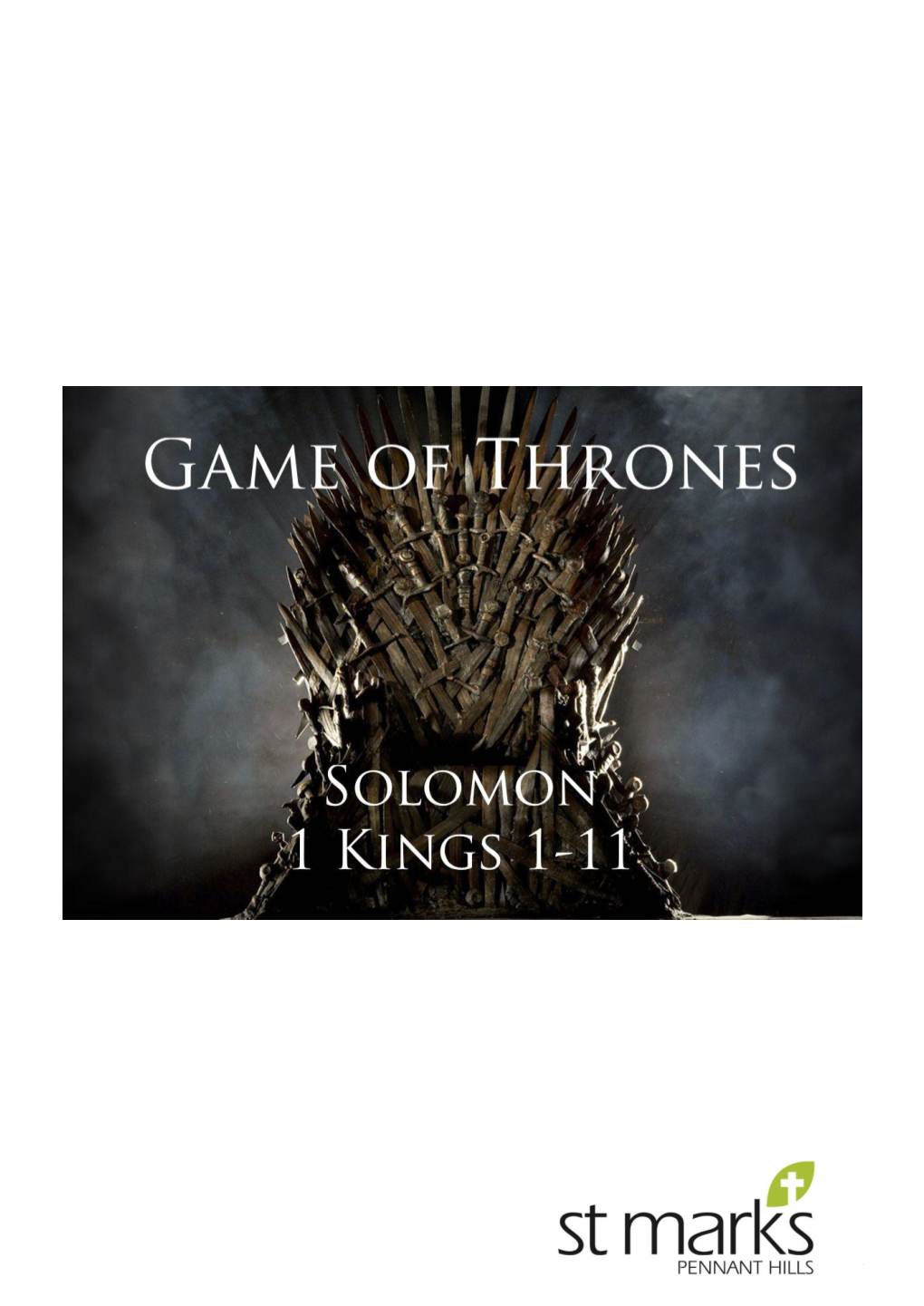 GAME of THRONES Solomon | 1 Kings 1-11