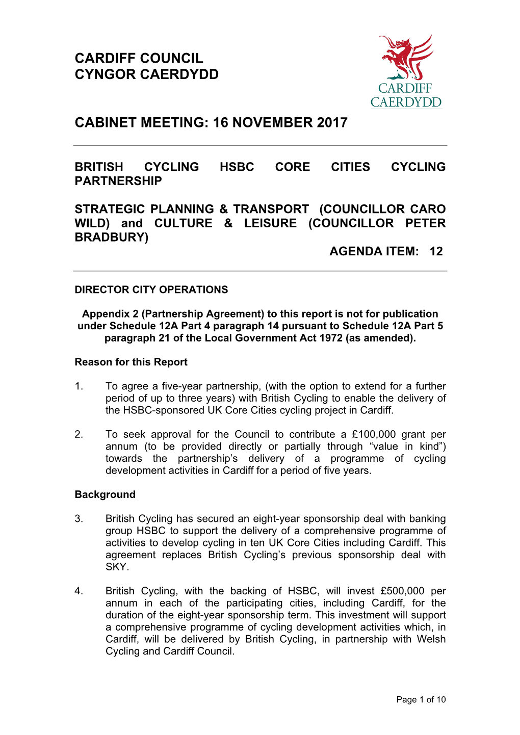 British Cycling and HSBC Core Cities Cycling