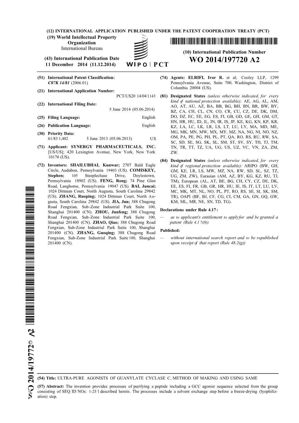 WO 2014/197720 A2 11 December 2014 (11.12.2014) P O P CT