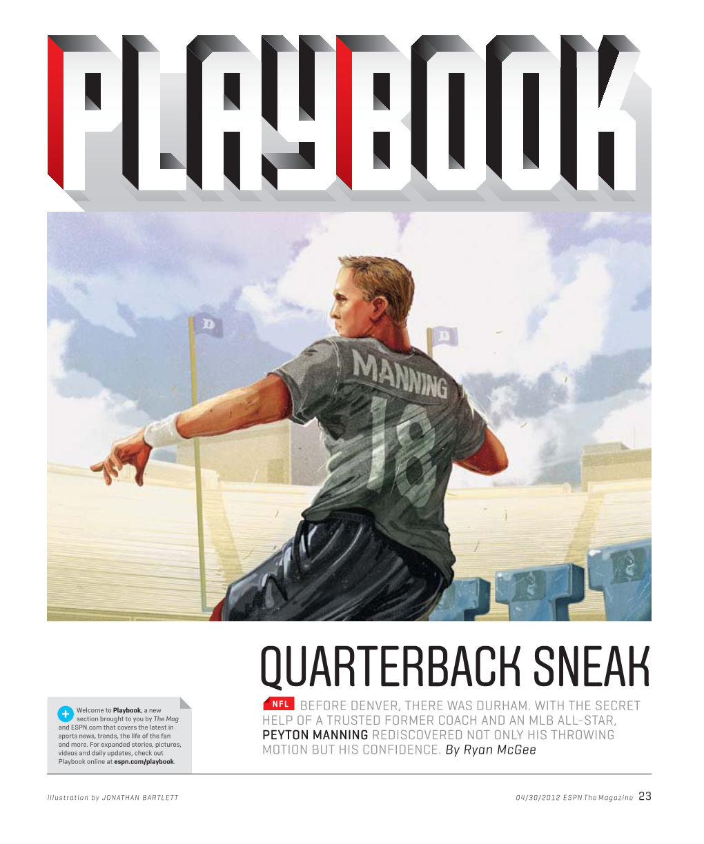 QUARTERBACK SNEAK NFL Welcome to Playbook, a New BEFORE DENVER, THERE WAS DURHAM