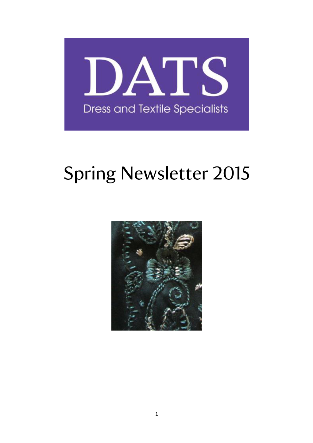Spring Newsletter 2015
