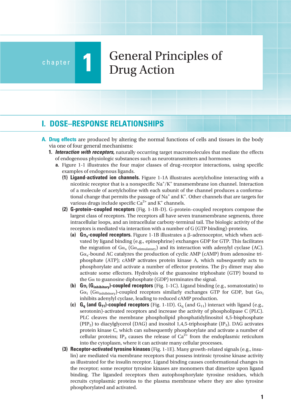 Chapter 1 General Principles of Drug Action 3