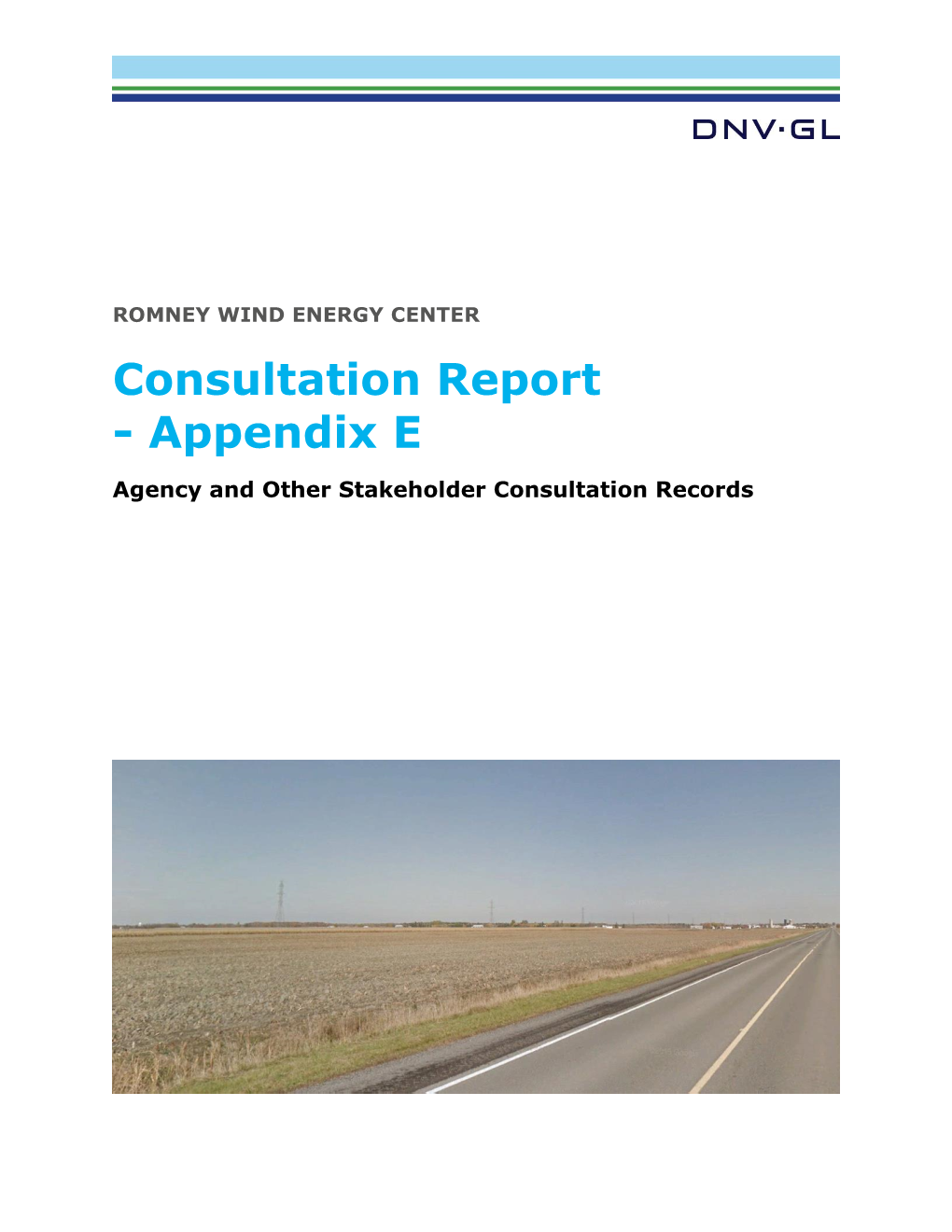 Consultation Report - Appendix E