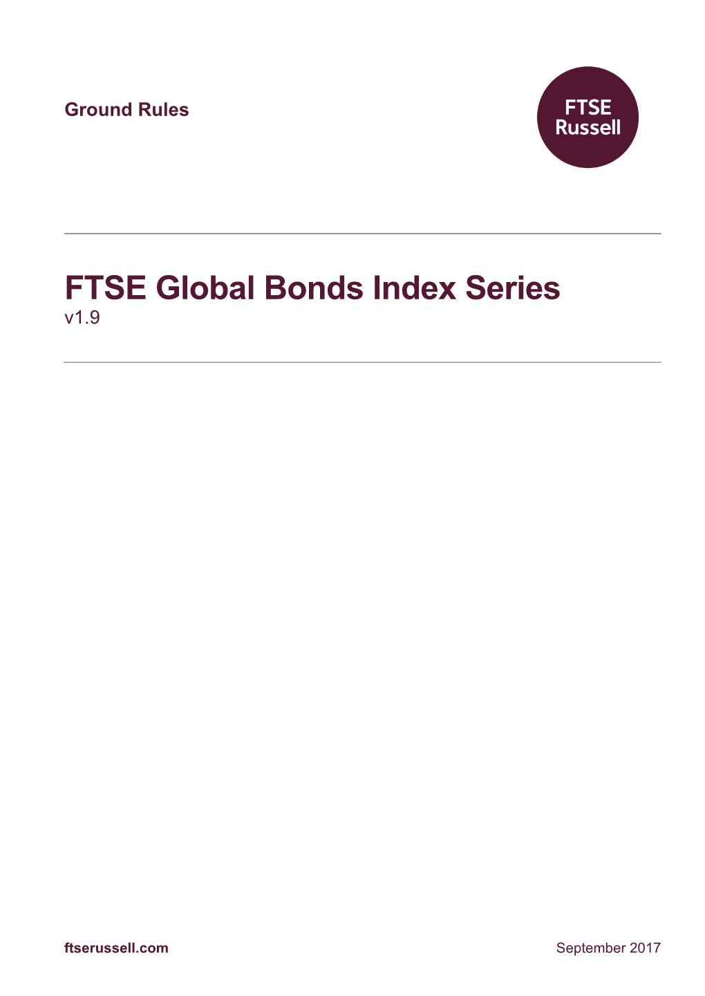 FTSE Global Bonds Index Series V1.9