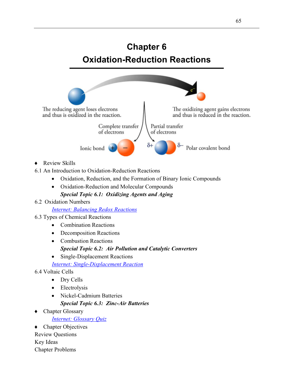 Study Guide Chapter 6: Oxidation-Reduction Reactions