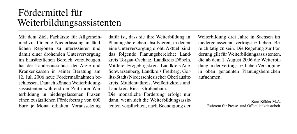 Ärzteblatt Sachsen 09/2006