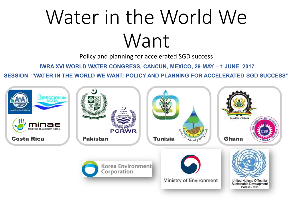 Water in the World We Want