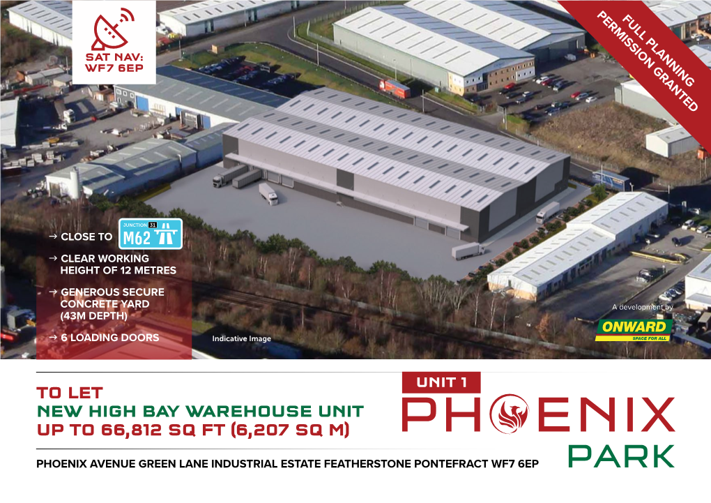 To Let New High Bay Warehouse Unit up to 66,812 Sq Ft (6,207 Sq M)