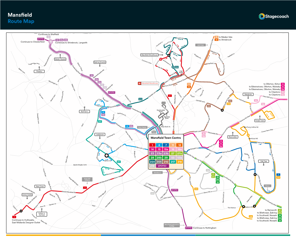 Mansfield Route Map