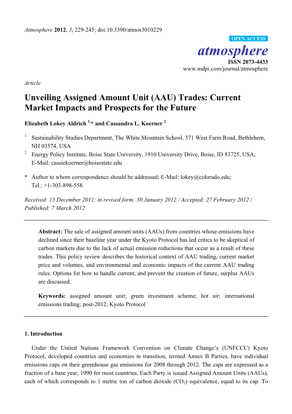 Unveiling Assigned Amount Unit (AAU) Trades: Current Market Impacts and Prospects for the Future