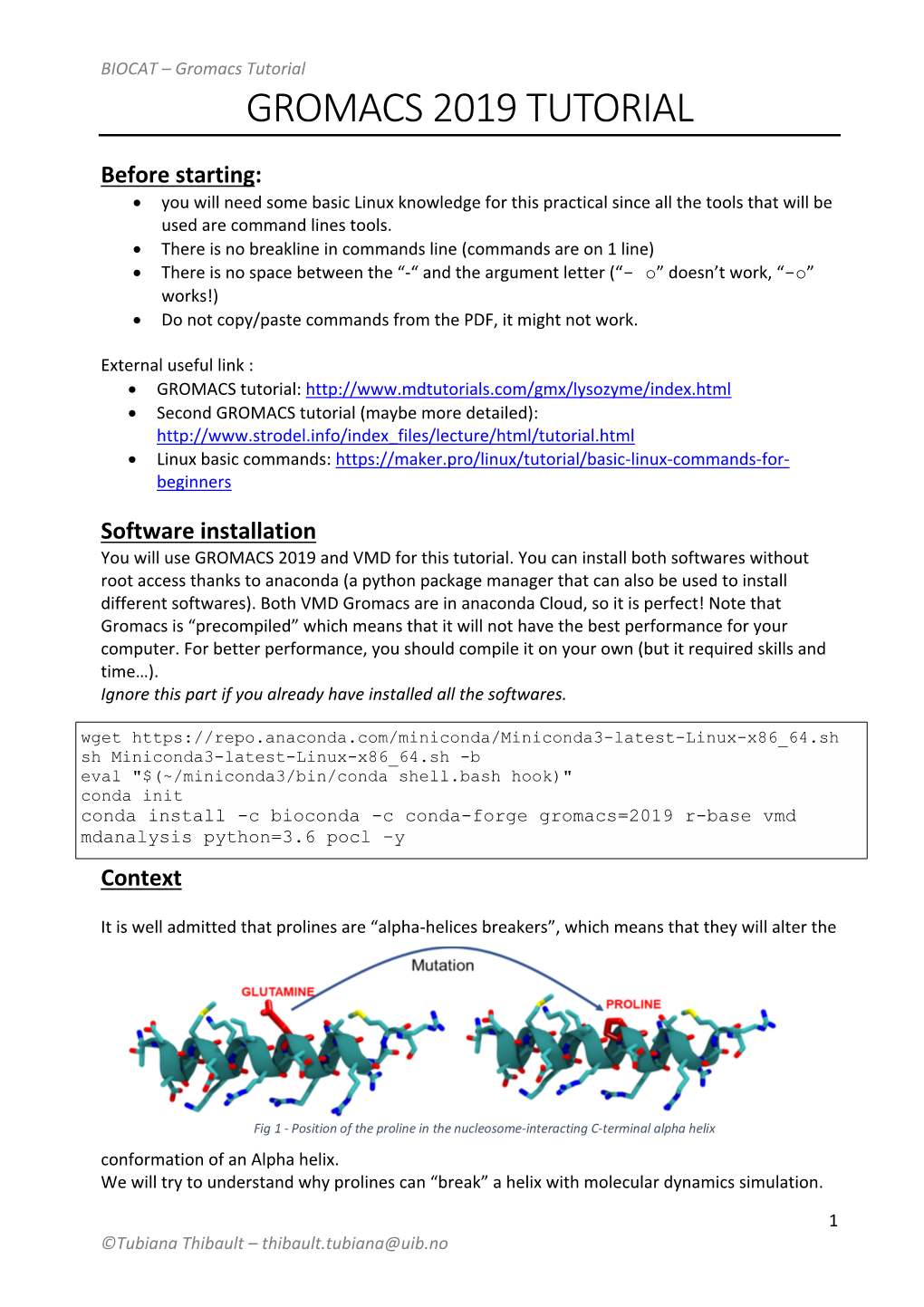 Gromacs 2019 Tutorial