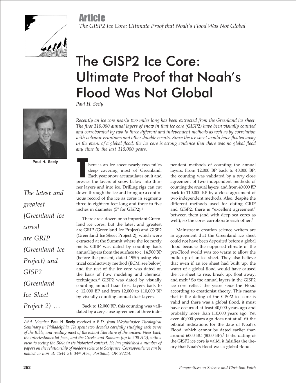 The GISP2 Ice Core: Ultimate Proof That Noah's Flood Was Not Global