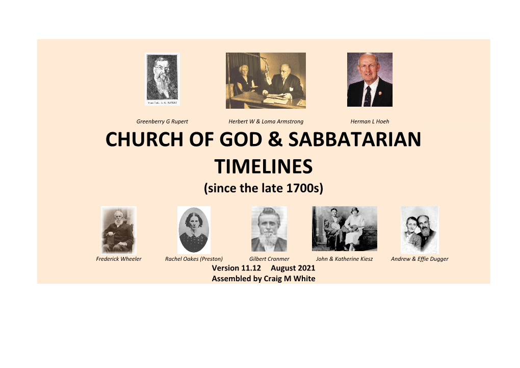 Church of God Timelines