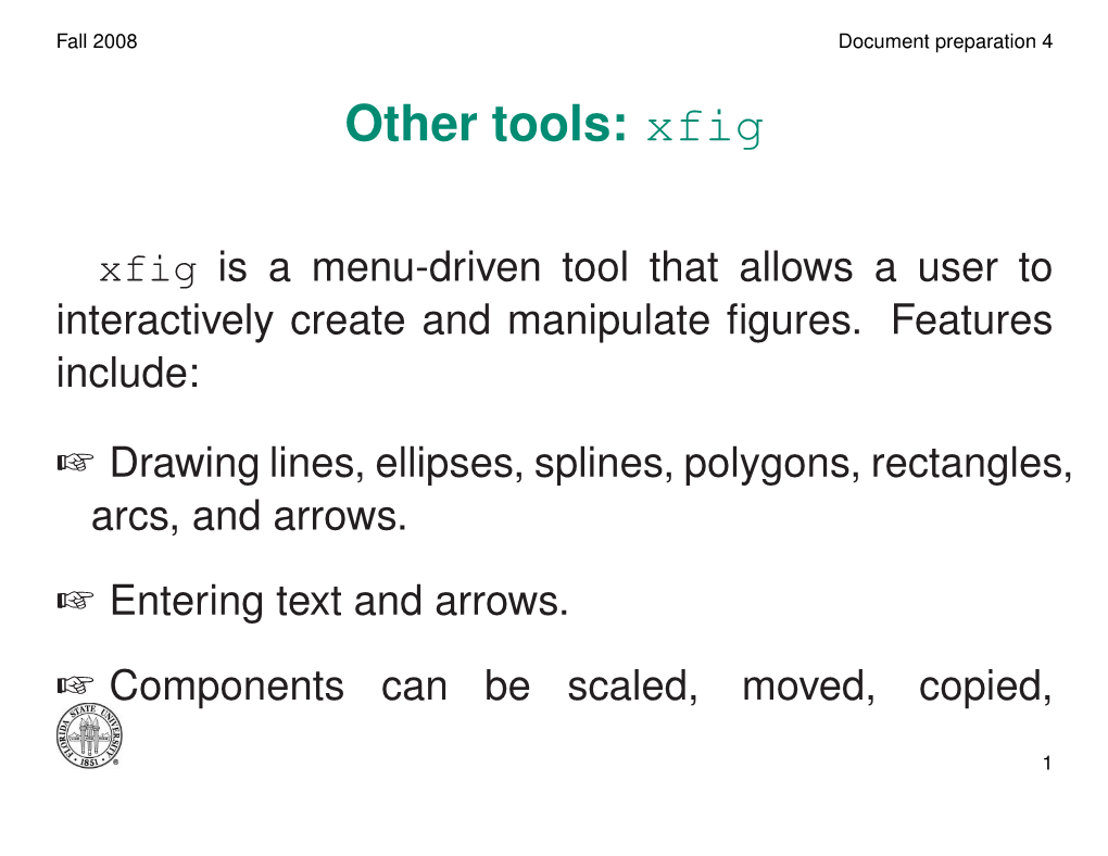 Other Tools: Xfig