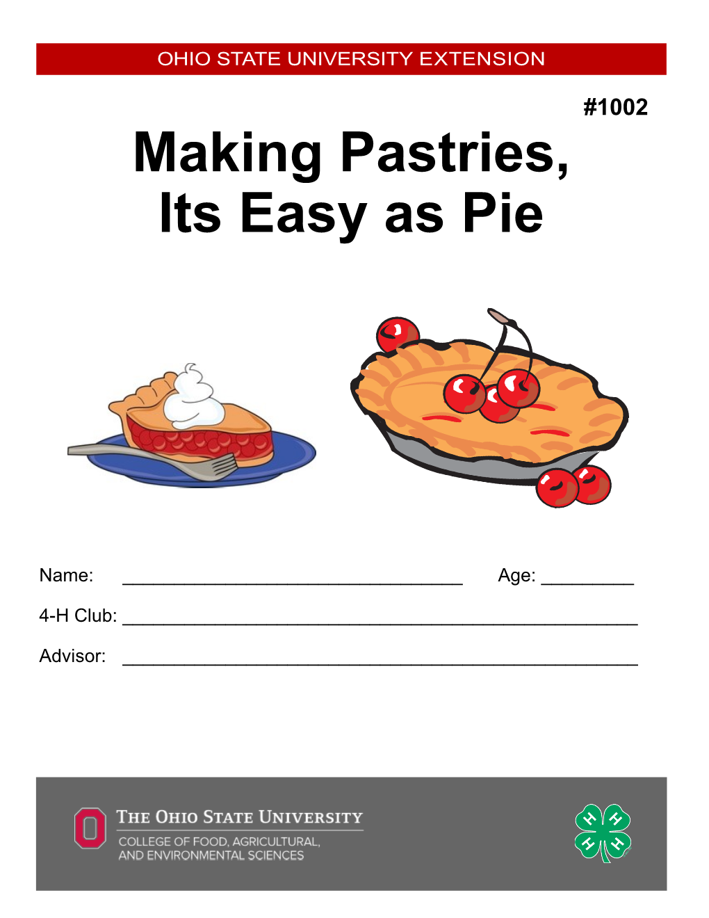 Making Pastries, Its Easy As Pie