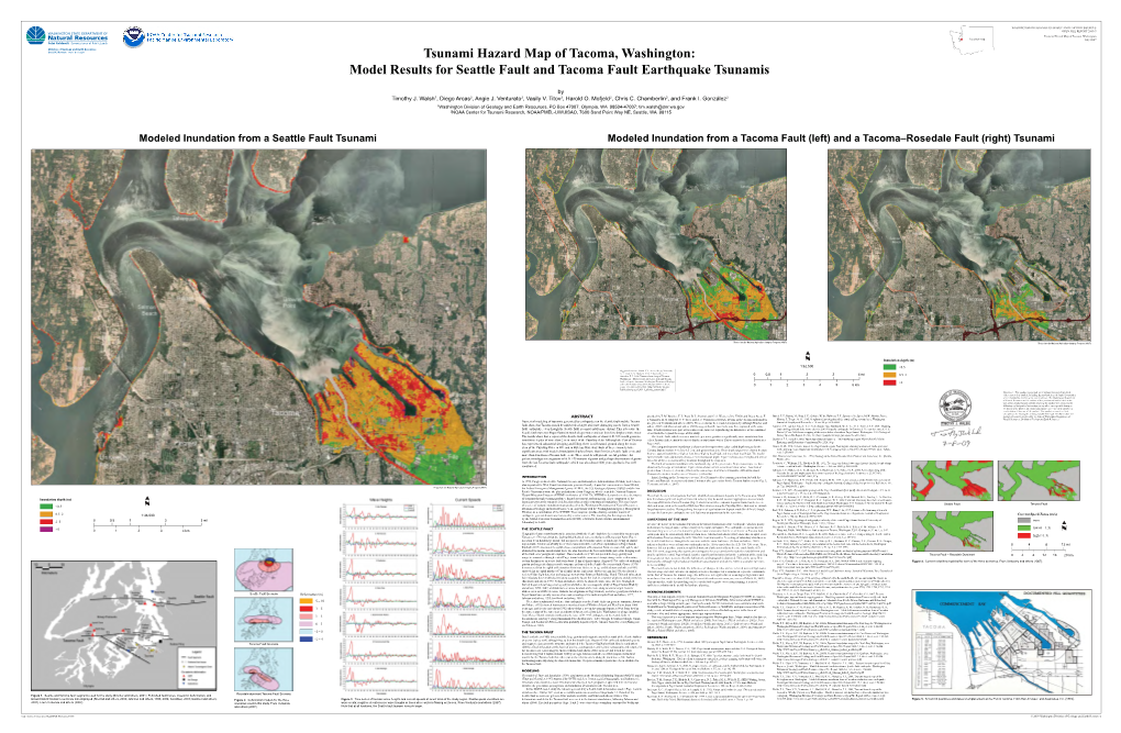 Open File Report 2009-9. Tsunami Hazard Map of Tacoma, Washington