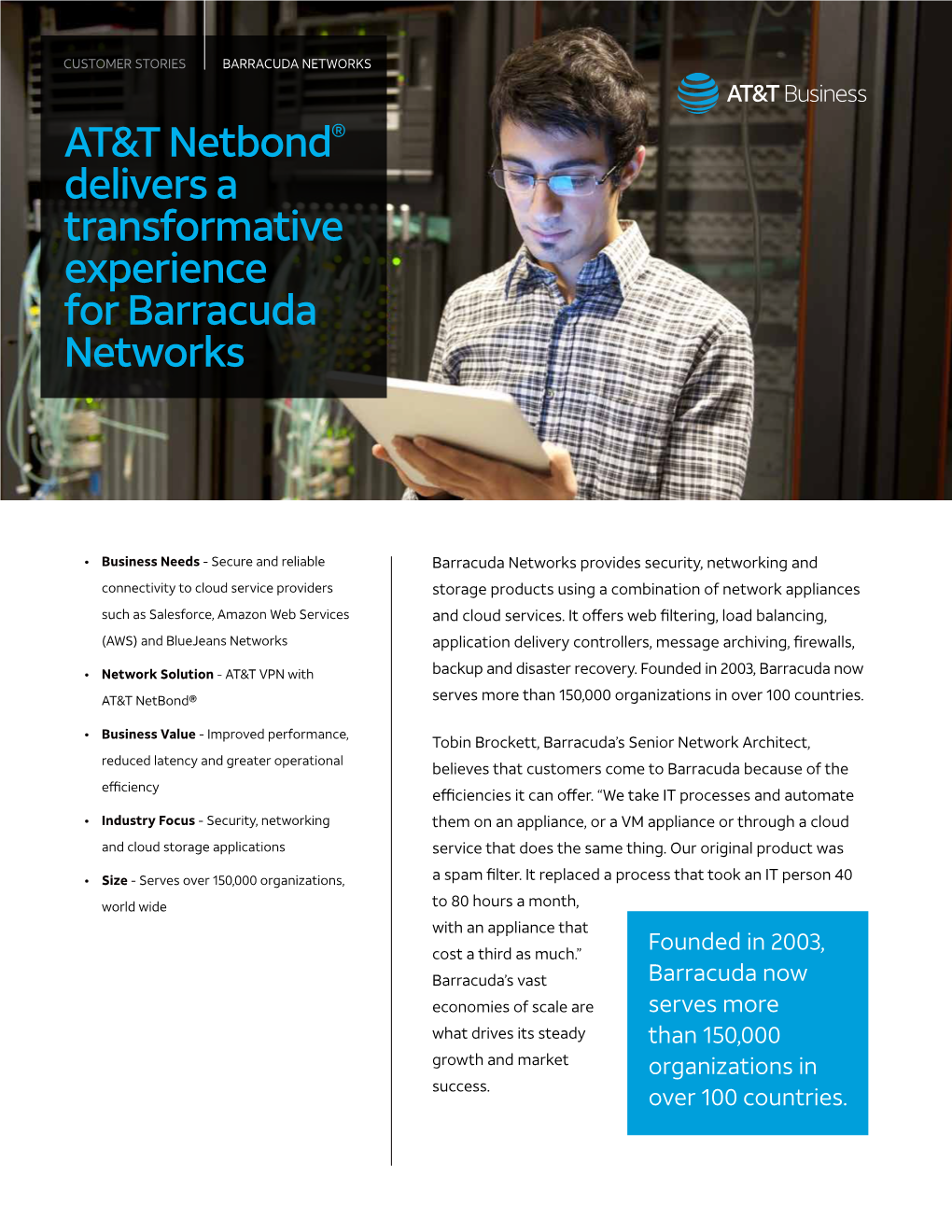 AT&T Netbond® Delivers a Transformative Experience for Barracuda Networks