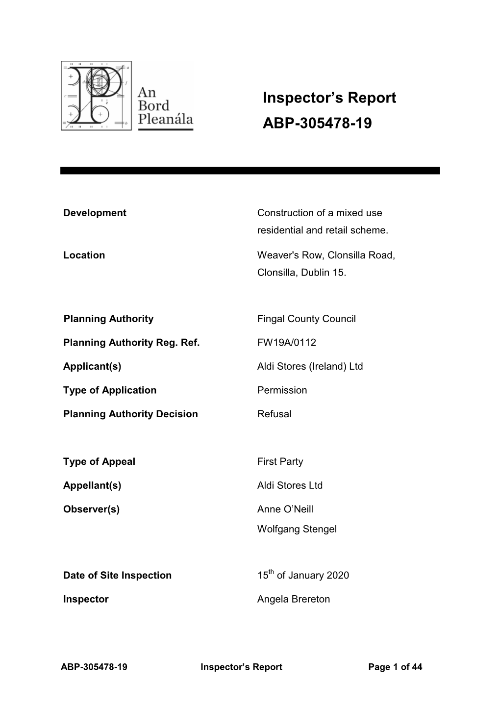 Inspector's Report ABP-305478-19