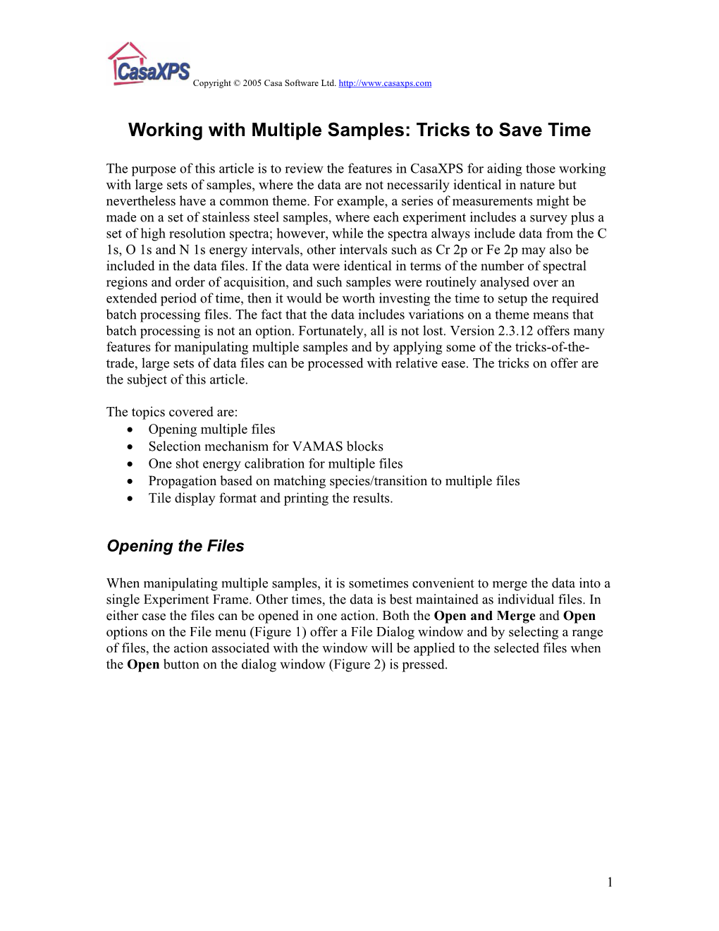 Working with Multiple Samples: Tricks to Save Time