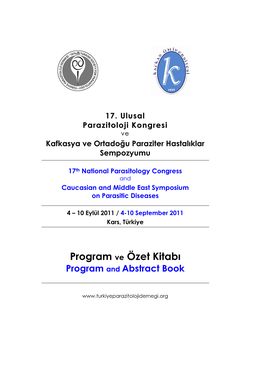 Program Ve Özet Kitabı Program and Abstract Book