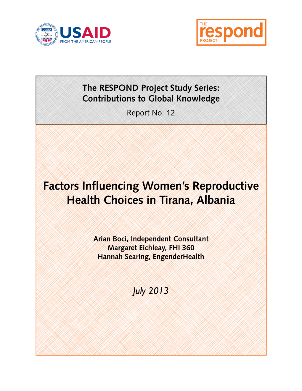 Factors Influencing Women's Reproductive Health Choices in Tirana, Albania