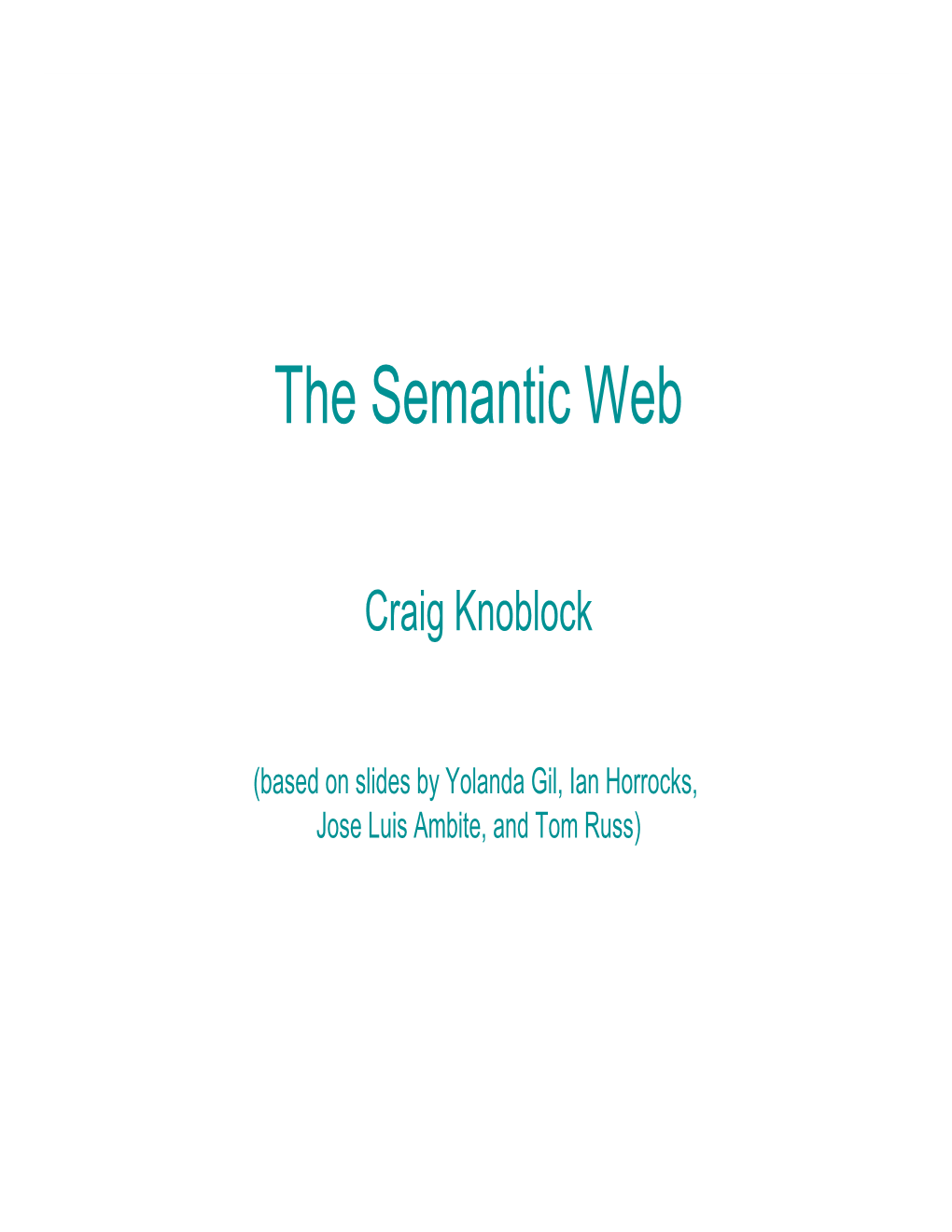 The Semantic Web