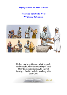 Highlights from the Book of Micah Treasures from God's Word WT