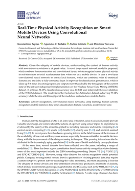 Real-Time Physical Activity Recognition on Smart Mobile Devices Using Convolutional Neural Networks