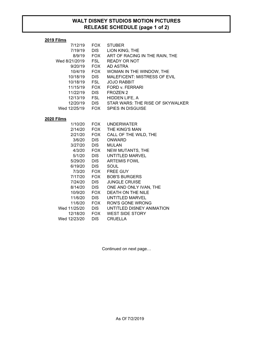 Large Release Calendar (W Monthly).Xlsx